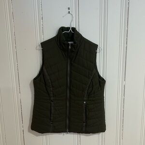 Erin London Dark Green Quilted Vest